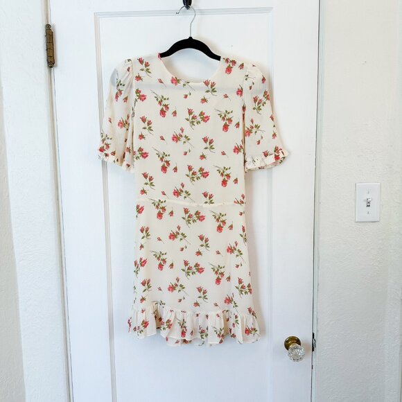 Reformation | Alaina Floral Ruffle‎ Mini Dress in Florence - Picture 4 of 11
